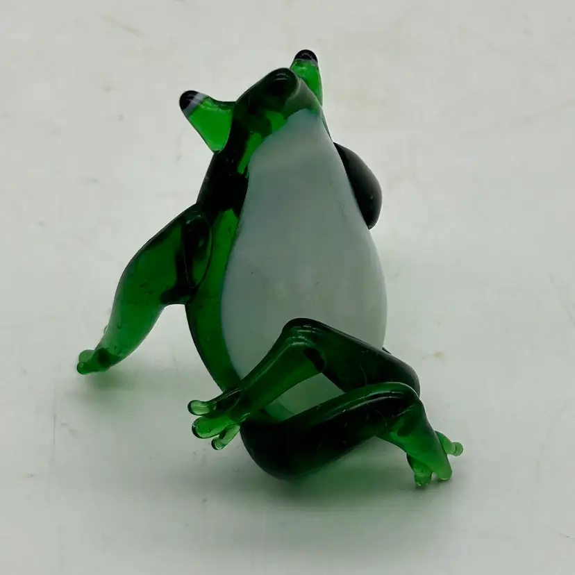 Blown Glass Small Frog Place Business Card Picture Display