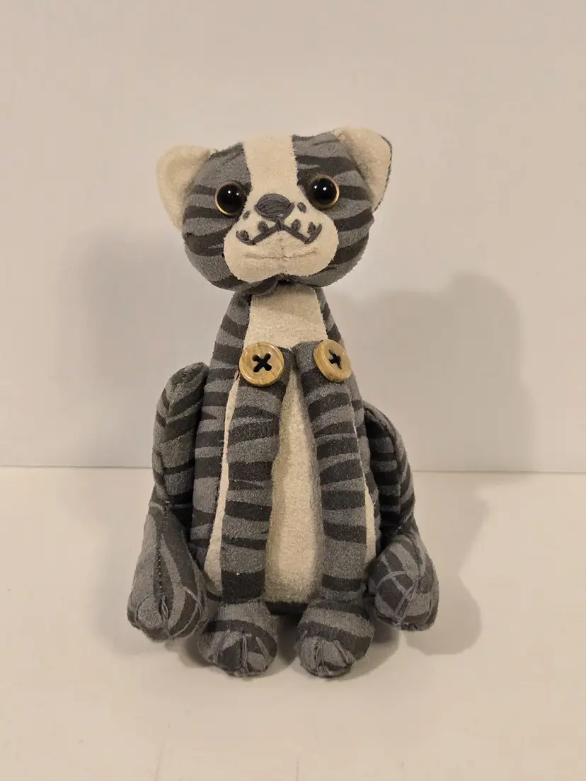 Dora Designs Gray Tabby Cat Plush Toy