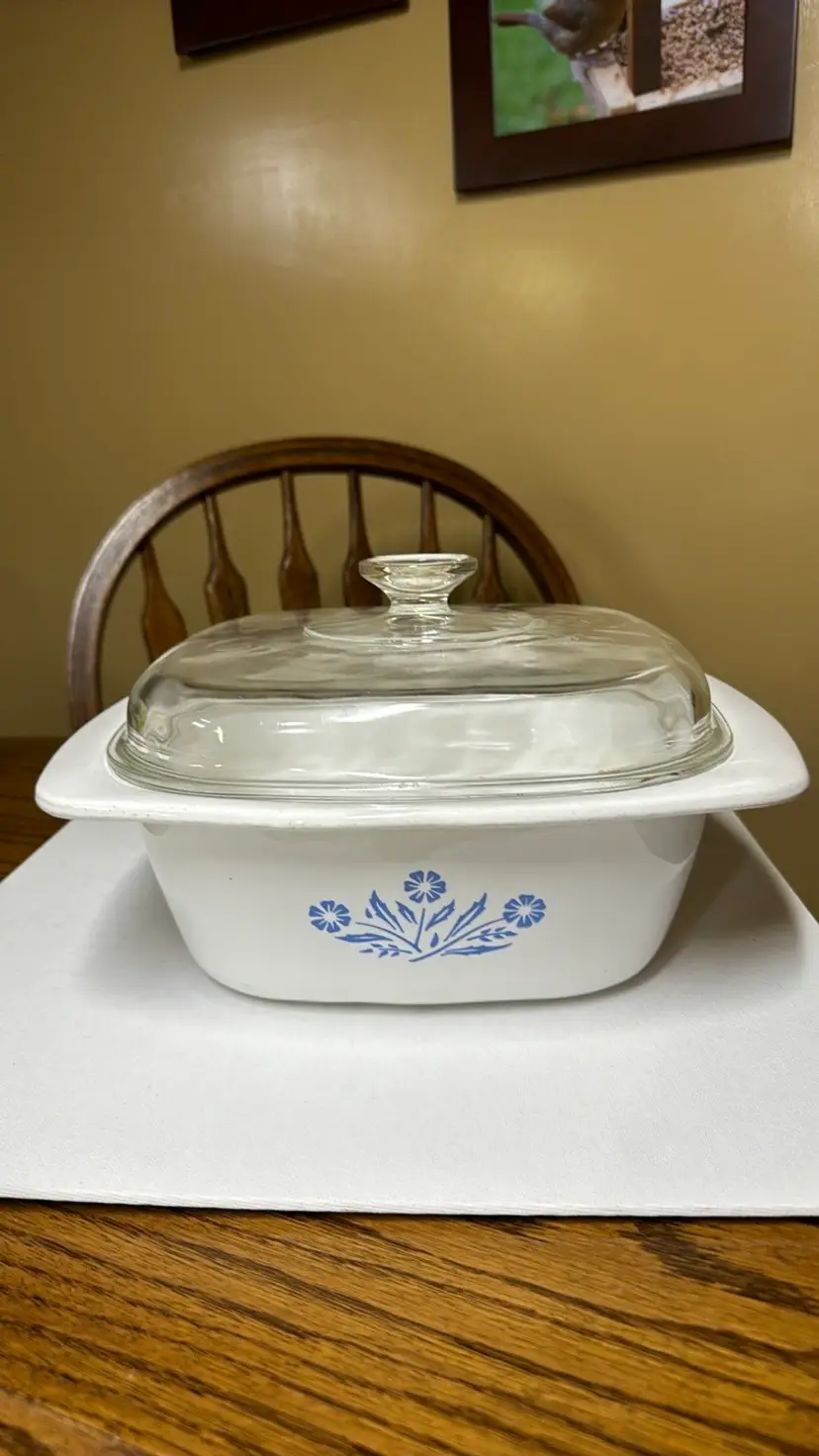 Corning Ware Blue Cornflower Dutch Oven 4 Qt Roaster & Lid P-34-B