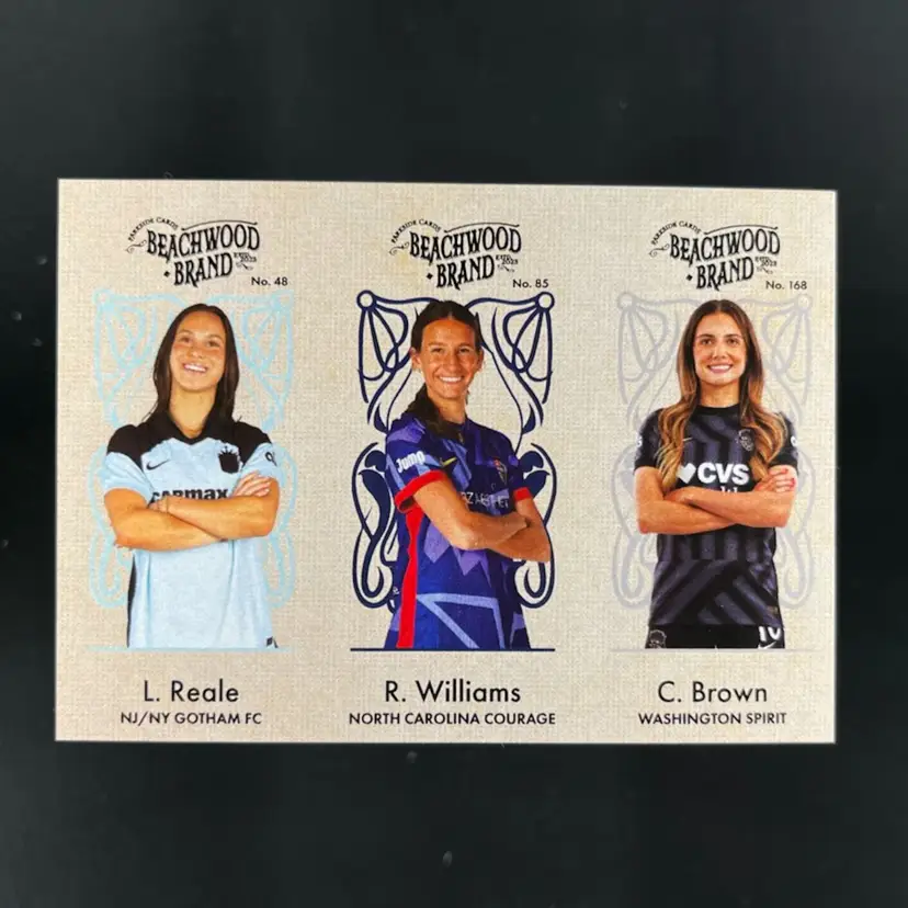 Lilly Reale & Ryan Williams & Courtney Brown 2025 Parkside NWSL Vol 2 Beachwood Soccer Card
