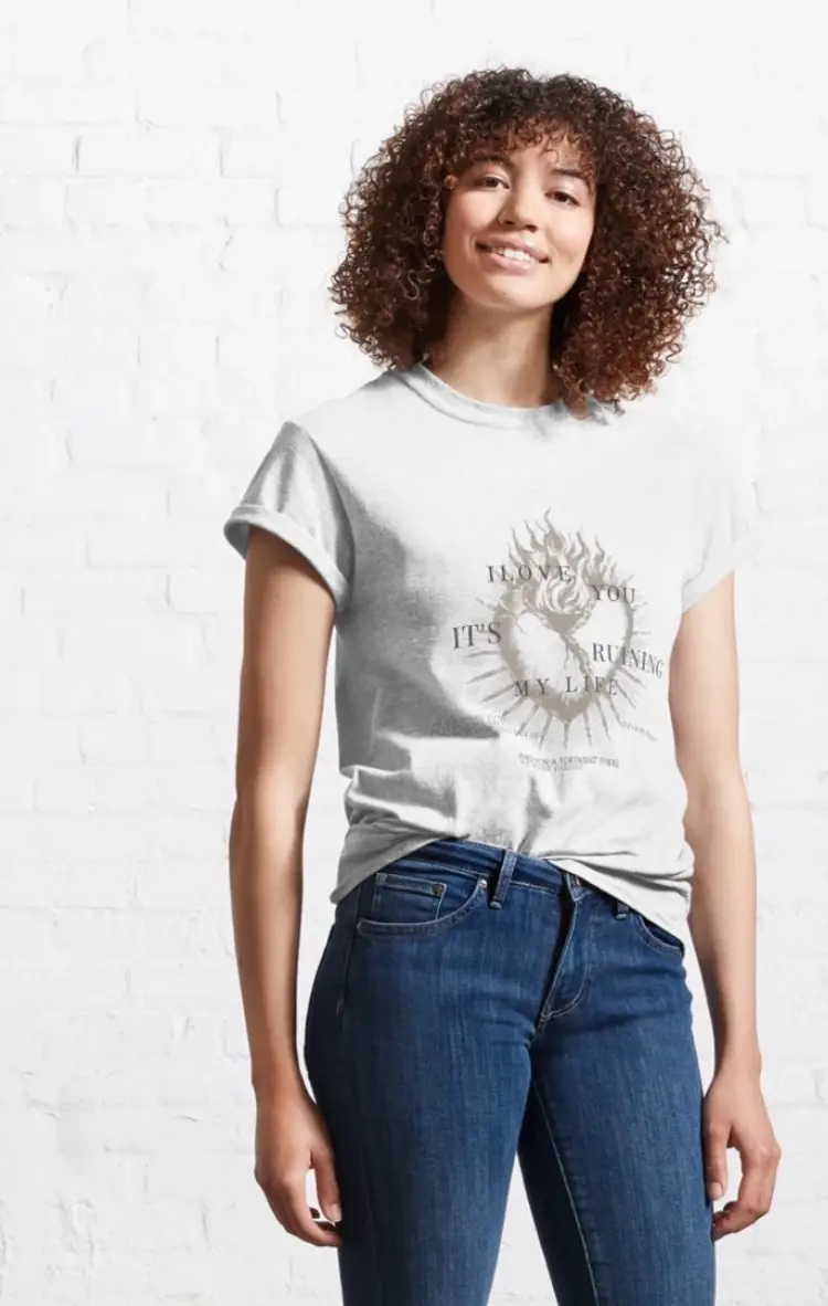 Tortured Poet Ruining My Life Short Sleeve Preshrunk Cotton Tee S-5X//gothic Aesthetic//dupe