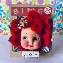 Vintage Style and Inspired Hand-Crafted "Bingo Card Gal"-Joy