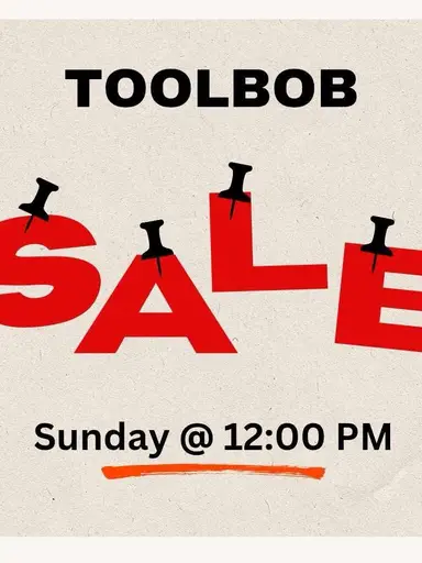 Toolbob Sale. I Am Back , Please Join Me.