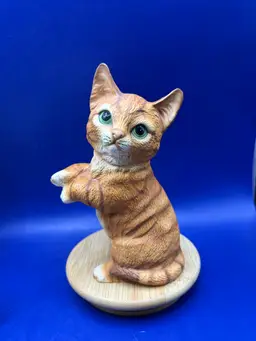 Harvey Knox House Of Global Art Orange Tabby Cat Figurine - 1983