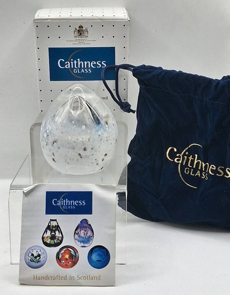 Caithness, Scotland NEW IN BOX, GRACE Ivory, Domed Paperweight