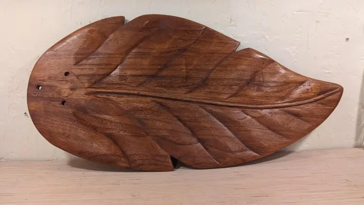 5 Vintage Lightweight Leaf Shaped Wood Ceiling Fan Blades