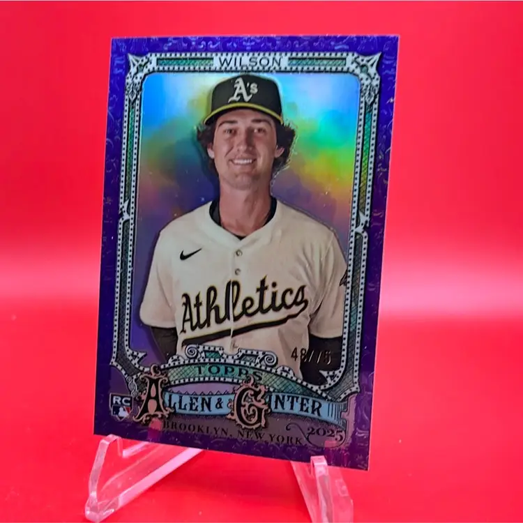 Jacob Wilson 2025 Topps Allen & Ginter RC Purple Chrome 48/75