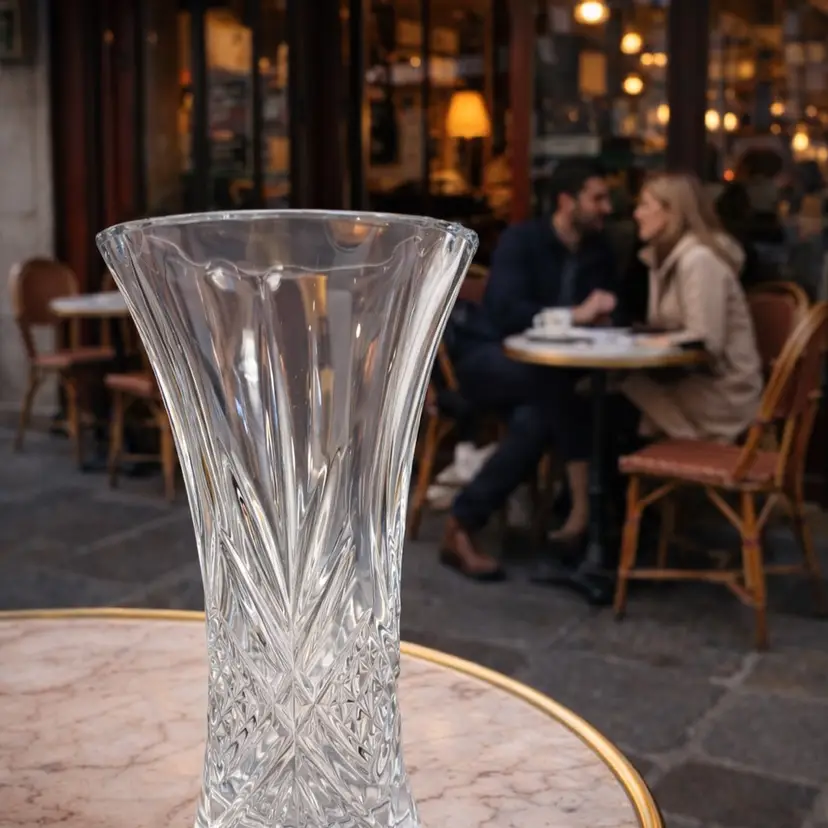 Cristal D'arques Vintage 24% Lead Crystal Vase 9 1/2” Tall France