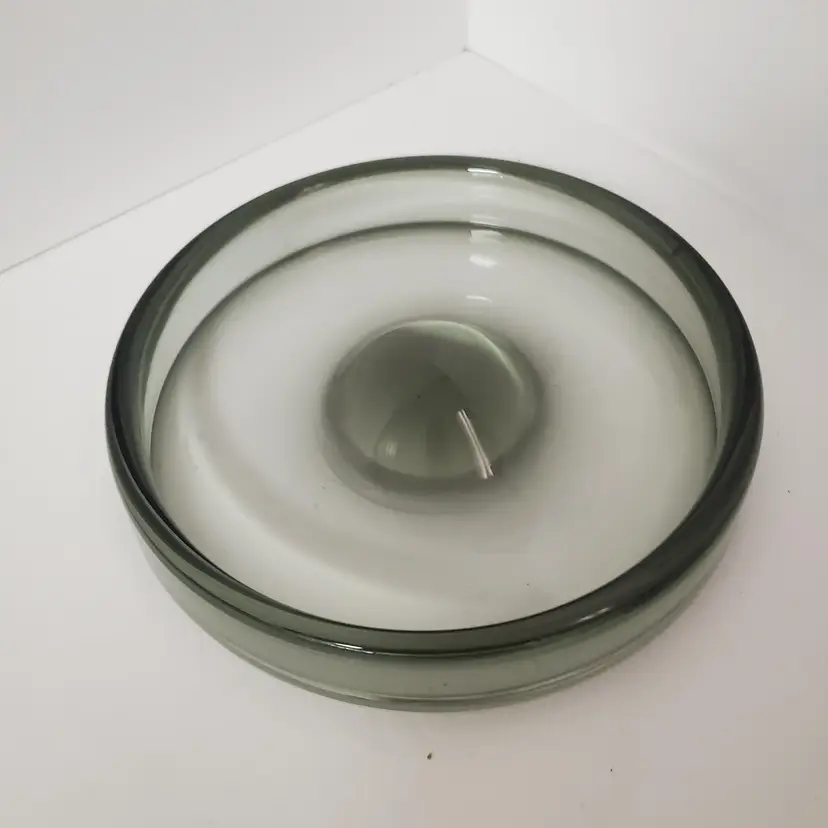 Holmegaard Art Glass Fried Egg Ashtray/Centerpiece Bowl Signed by Per Lutken