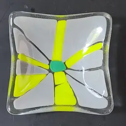 Fused glass trinket dish