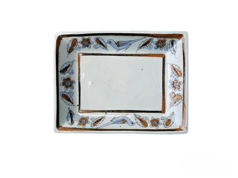 Vintage Ken Edwards El Palomar Pottery Tonala Mexico Large Tray Dish