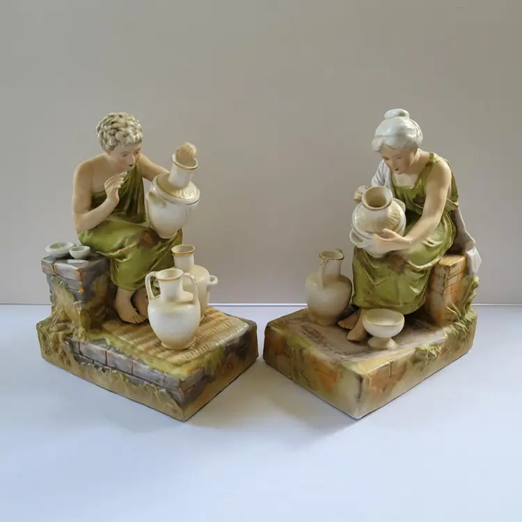 Sylvan Ohiha Continental Book Ends Royal Dux Style
