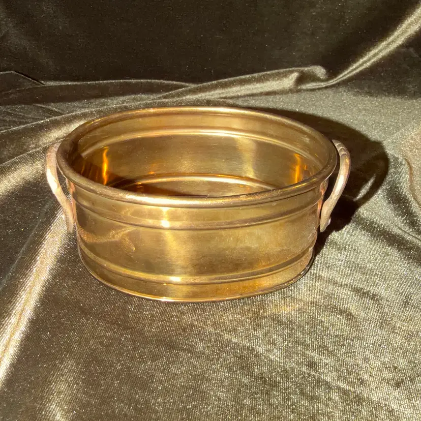 Mini Brass Oval Planter With Handles