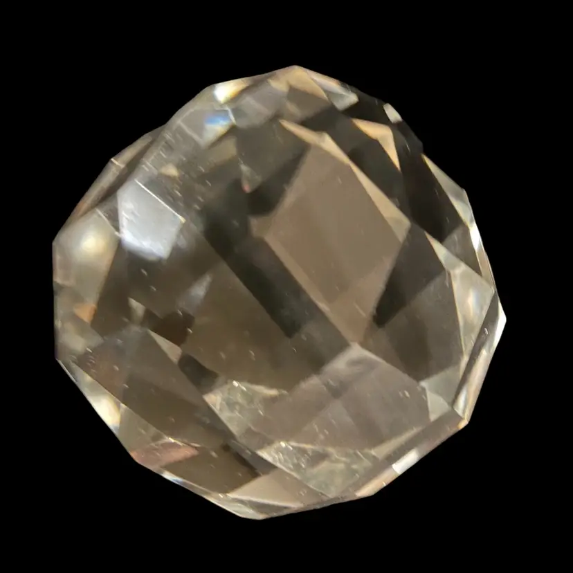 TIFFANY & CO. Crystal Faceted Paperweight 