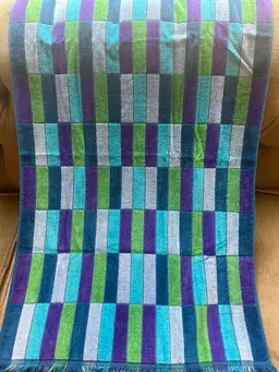 Vintage Colorblock Bath Towel