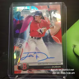 2020 Bowman's Best Atomic Auto - Jarren Duran Boston Red Sox 17/25