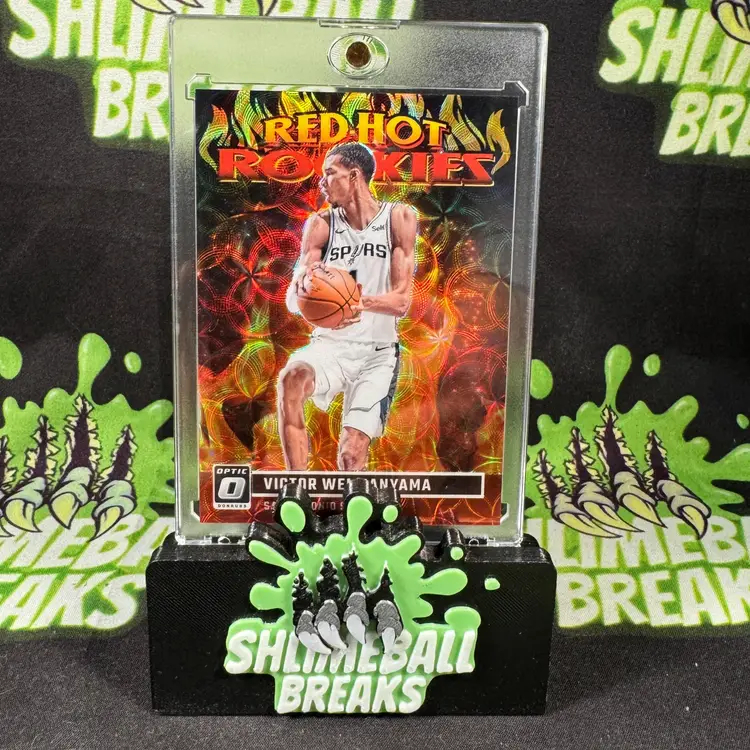 Victor Wembanyama - GIVEAWAY - Like this Listing To Enter to Win this Donruss Optic Red Hot Rookies RED Scope Prizm /99 Basketball Rookie Card