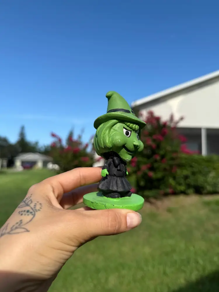 🎃Vintage Green Witch Bobble Head Decor🎃