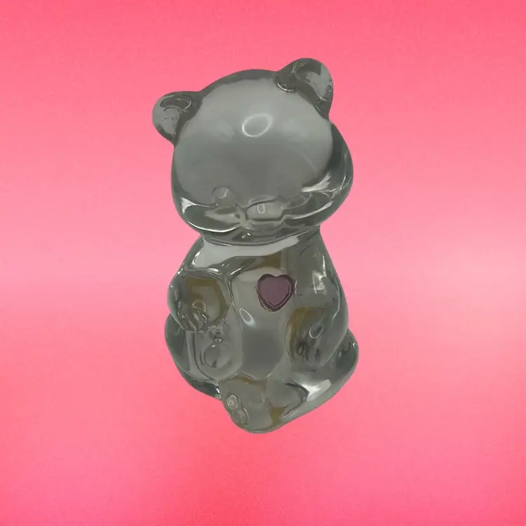 Vintage Fenton June Birthstone Bear, 4” Tall x 2” Wide