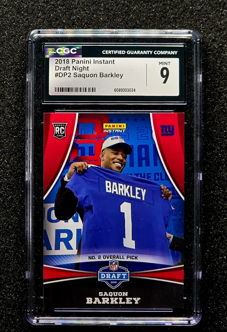 SAQUON BARKLEY 2018 Panini Instant NFL Draft Night #DP2  Rookie /1330 CGC 9 Mint