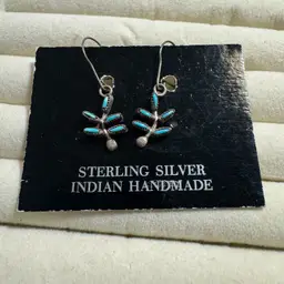 Native Made Turquoise Sterling Earrings