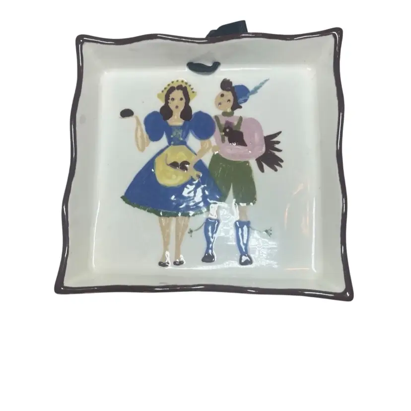 Vintage Cleminson’s Boy And Girl Wall Hanging