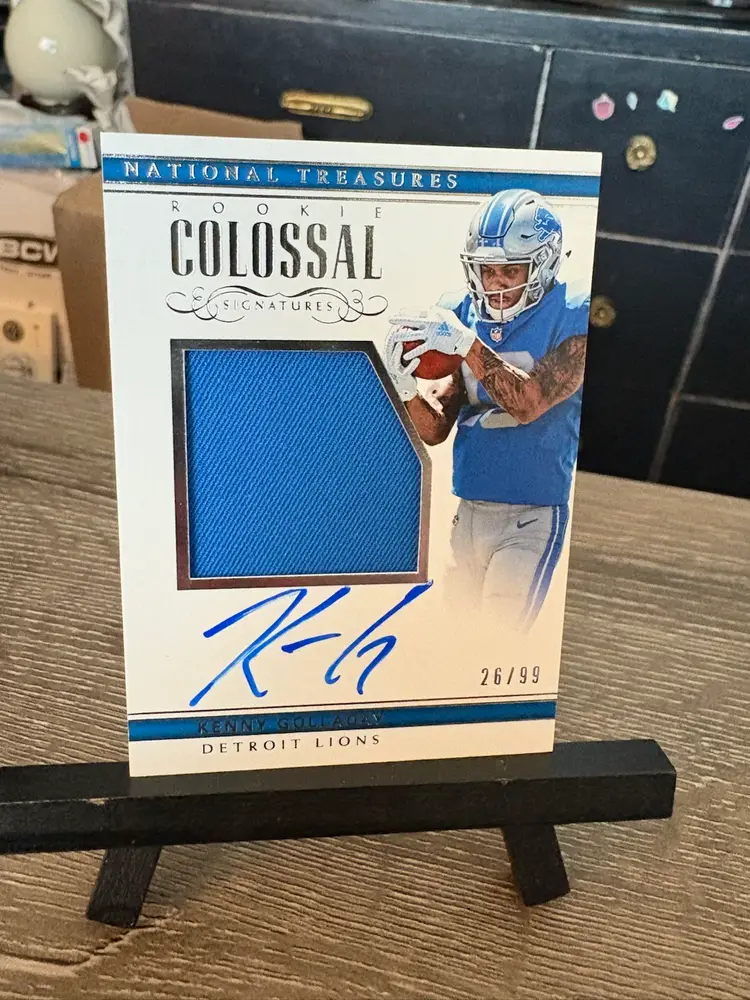 Kenny Golladay 2017 Panini National Treasures Rookie Colossal RC Relic Jersey Auto Autograph /99 Detroit Lions (A2)