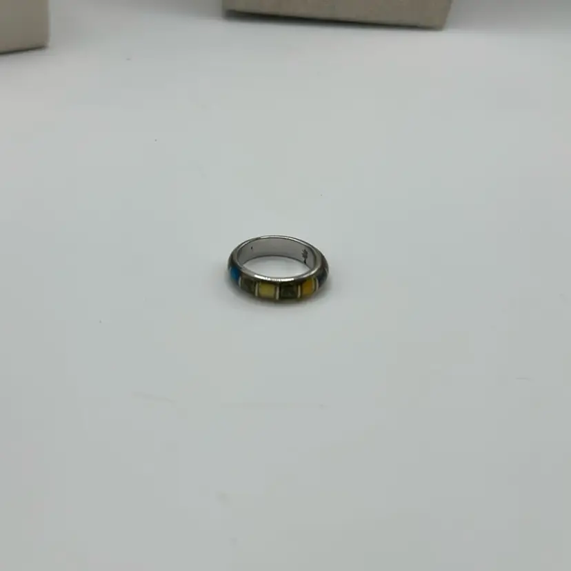 Vintage Abalone Shell Ring-Size 9