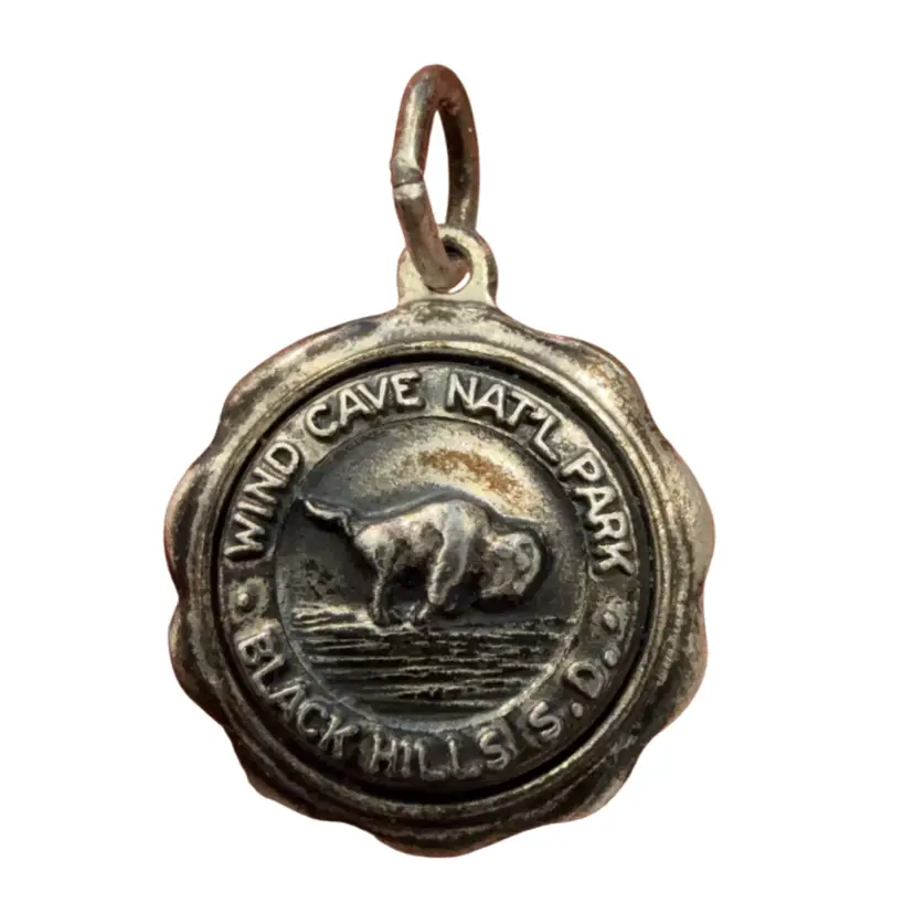 Vintage Sterling Silver Wind Cave National Park Black Hills South Dakota Charm