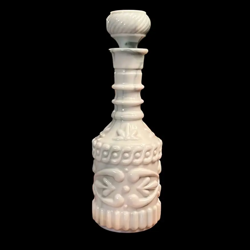 Vintage Jim Beam Slag Glass Decanter