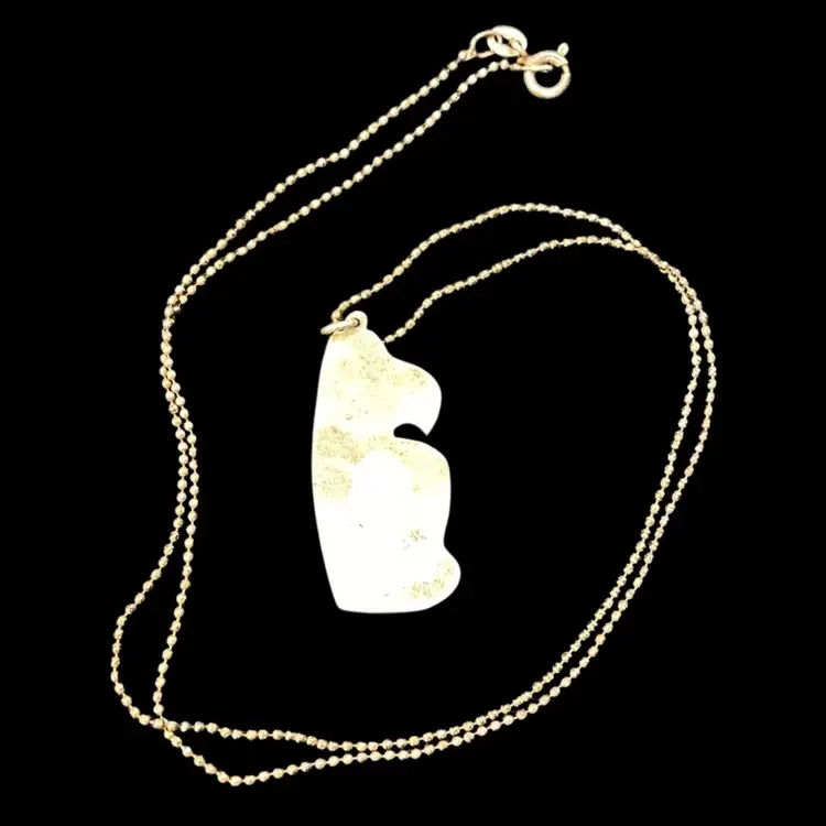 Haida Carved Bald Eagle Pendant Signed LW