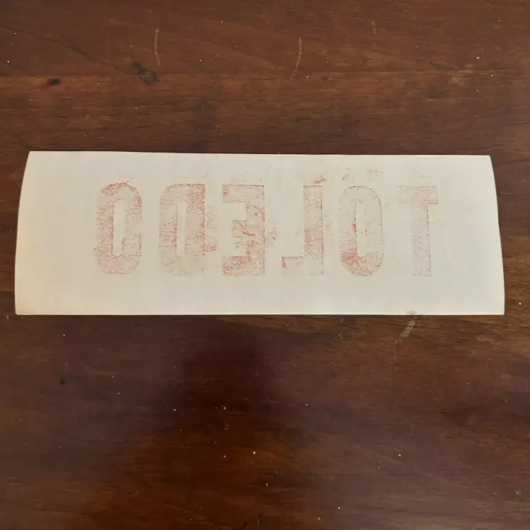 #01 3x Toledo White And Red Ephemera Vintage 8.5” X 3”