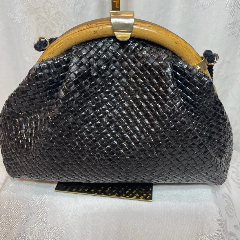 Vintage Basket Weave Rattan Purse