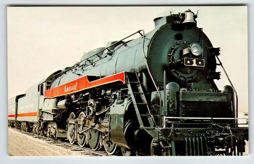Railroad Postcard Train Locomotive No 1 American Freedom Railway Chrome Unused