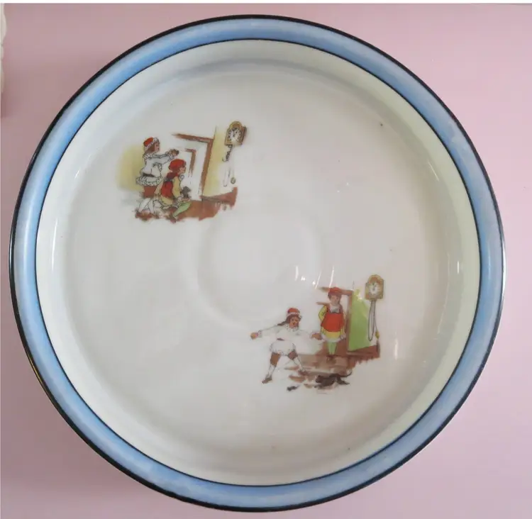 1920s Noritake Porcelain – Hand Painted Nursery Scene For Decor Only