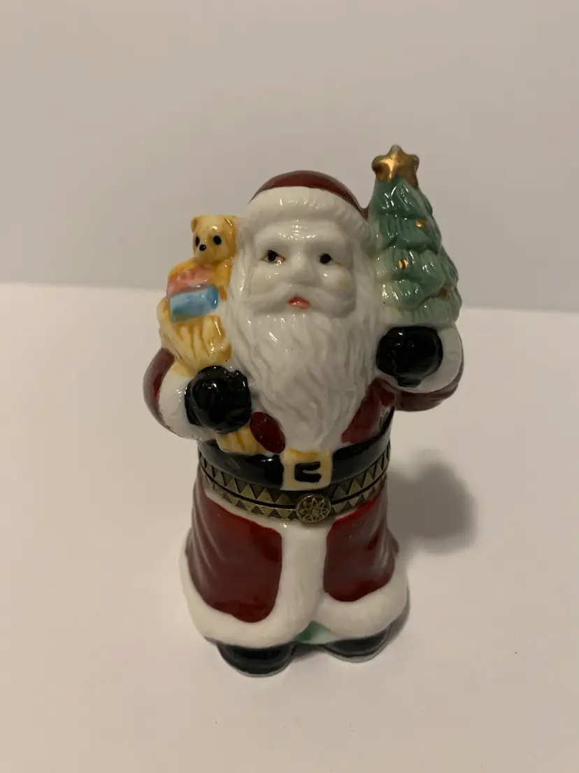 Standing Santa Hinged Trinket Box