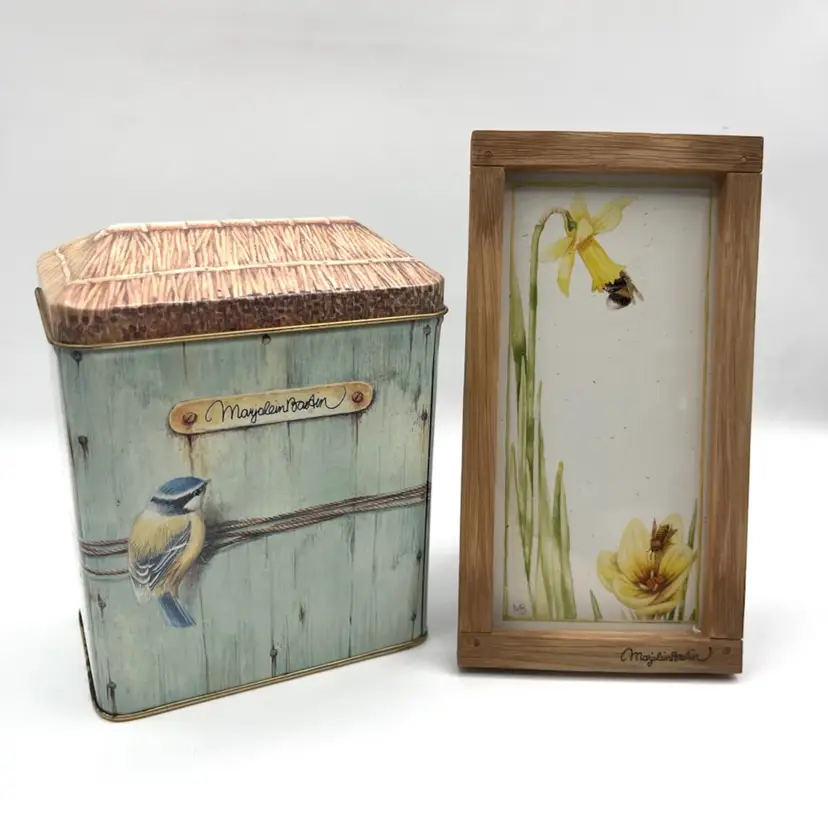 Vintage Marjolein Bastin Bundle - Bird Tin Can & Bee Frame