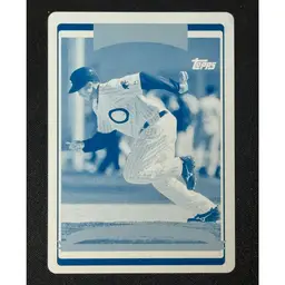 2006 Topps Series 2 Juan Pierre 1/1 Cyan Printing Plate Cubs