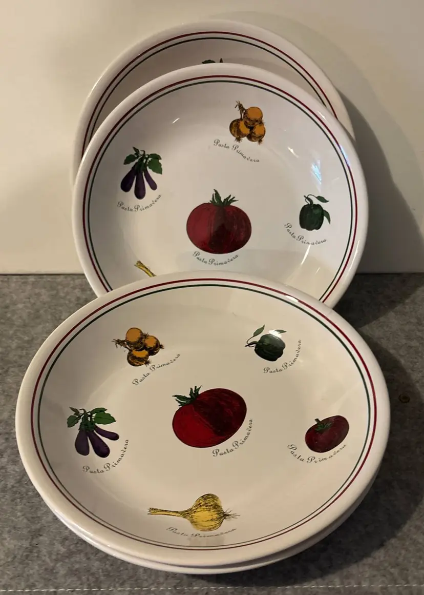 Set of 4 Certified International Primavera Pasta Bowls  # 2879