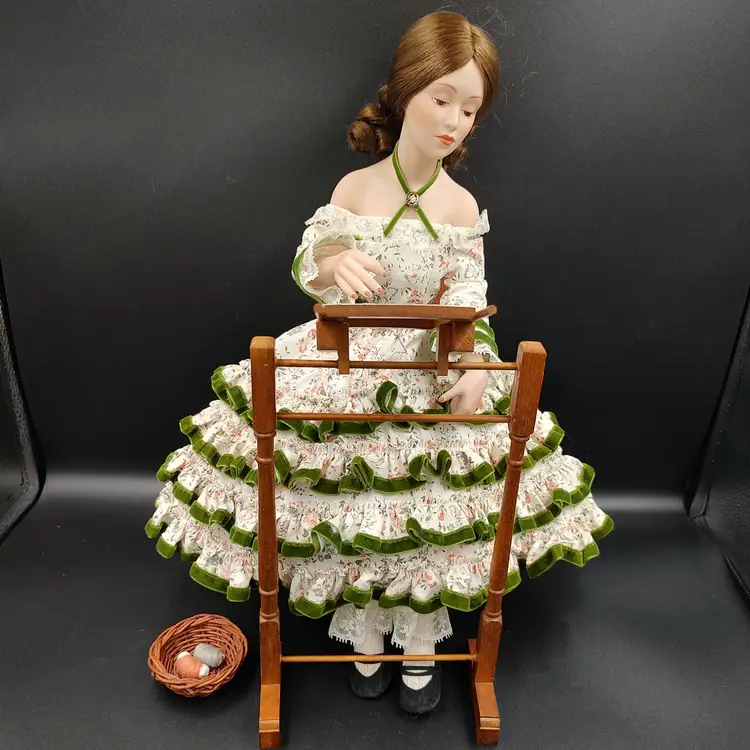 Vtg Danbury Mint Saturday Evening Post Cover Girls collection Porcelain Doll