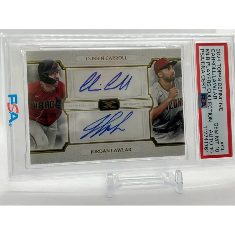Corbin Carroll & Jordan Lawlar 2024 Topps Definitive Dual Auto /35 PSA 10 Auto 10 Arizona Diamondbacks