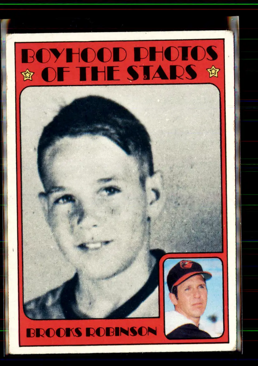 Brooks Robinson 1972 Topps Boyhood Photos of the Stars #498 card 1 - Baltimore Orioles - (151-4)