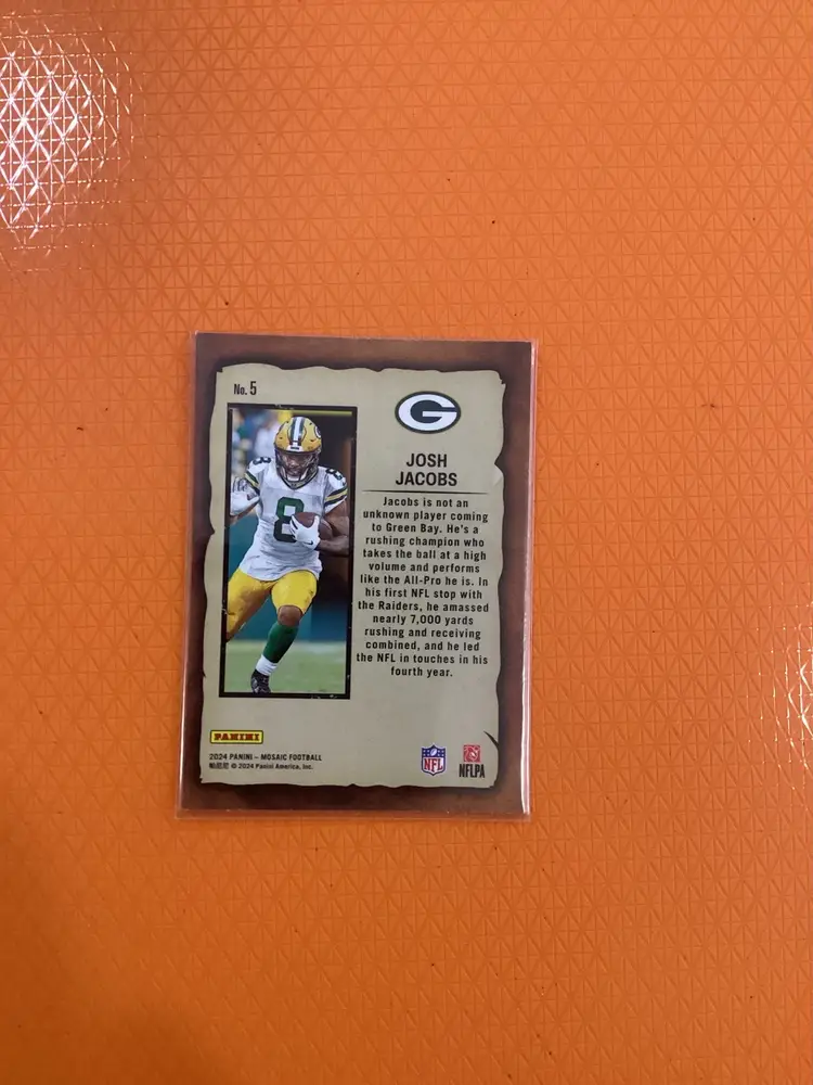 2024 Panini Mosaic - Josh Jacobs Notoriety Insert #5 - Green Bay Packers