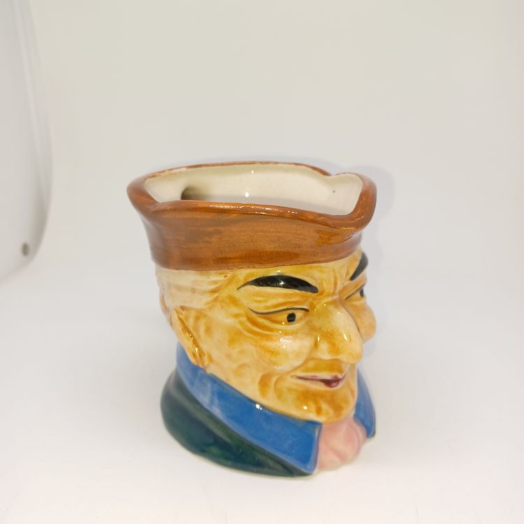 Vintage Hand Painted Toby Character Face Med Mug Pitcher Creamer Wales China