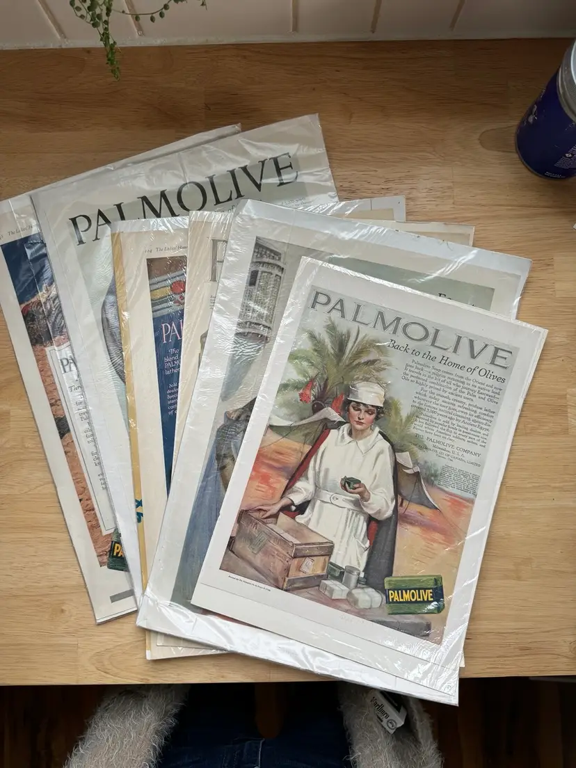 Eight Palmolive Ads From Magazines  Early 1900s
