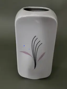 Vintage GDR Porcelain Vase, Mid Century Modern Bud Vase, 1950s East German Ceramic