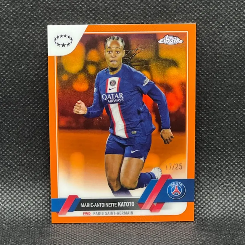 Marie Antoinette Katoto 2022/22 Topps Chrome Orange Refractor /25 Soccer Card