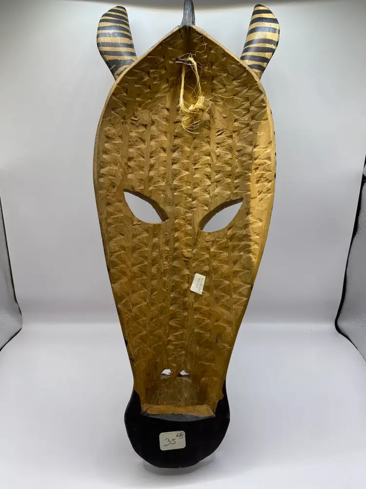 HAND CARVED WOOD ZEBRA HEAD,  Vintage, Made In Kenya, Wall Art