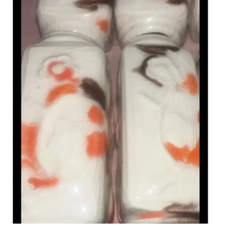 LOT 12 VTG Macrame Beads Large Multicolor ORANGE BROWN YELLOW 70s Cylinder 3D