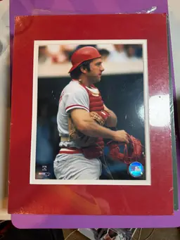 2 Johnny Bench Cincinnati reds Framed Photos